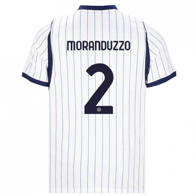 Danxen Heren Nicolo Moranduzzo #2 Wit Marineblauw Uitshirt Uittenue 2026/27 T-Shirt België