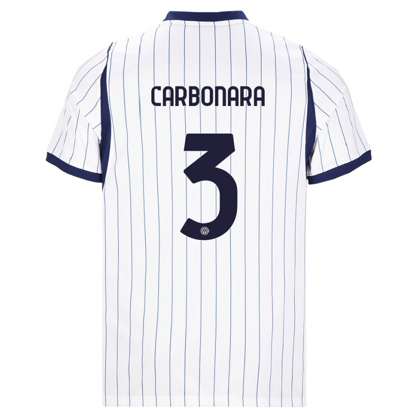 Danxen Heren Matteo Carbonara #3 Wit Marineblauw Uitshirt Uittenue 2026/27 T-Shirt België