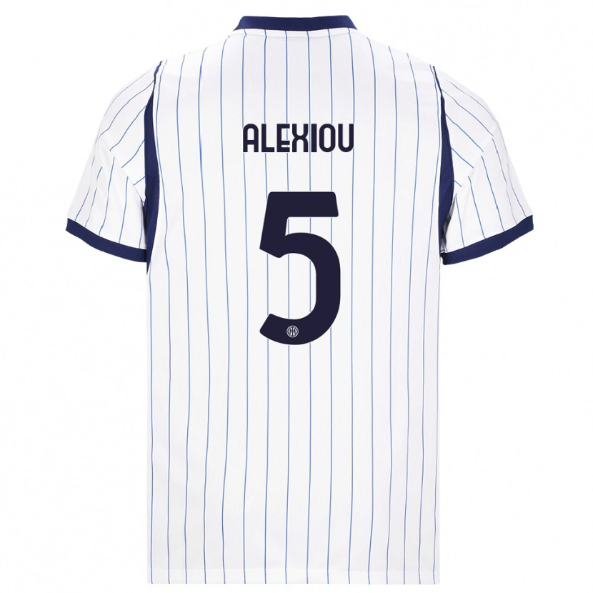 Danxen Heren Christos Alexiou #5 Wit Marineblauw Uitshirt Uittenue 2026/27 T-Shirt België