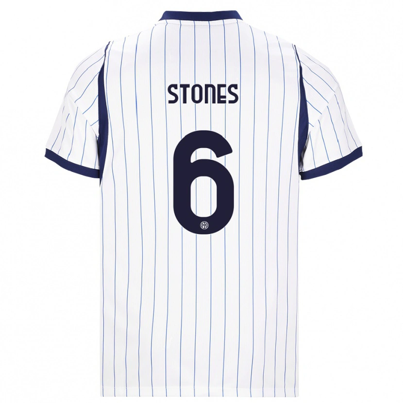 Danxen Heren John Stones #6 Wit Marineblauw Uitshirt Uittenue 2026/27 T-Shirt België