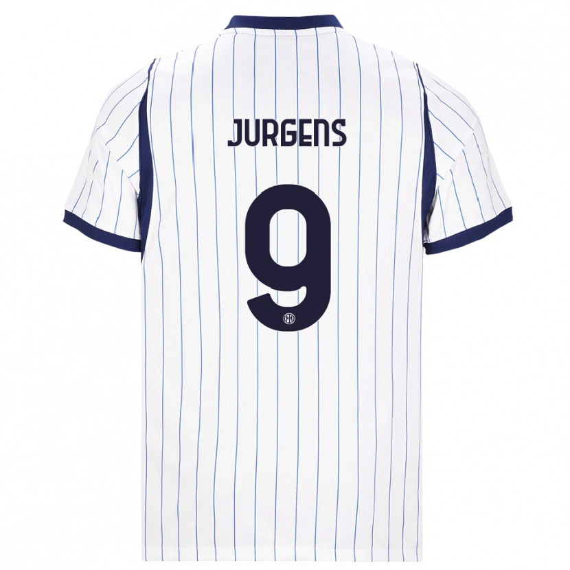 Danxen Heren Oliver Jurgens #9 Wit Marineblauw Uitshirt Uittenue 2026/27 T-Shirt België