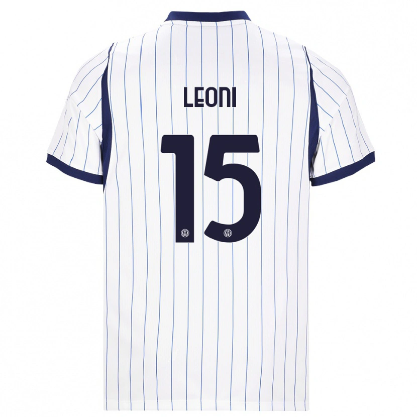 Danxen Heren Luca Leoni #15 Wit Marineblauw Uitshirt Uittenue 2026/27 T-Shirt België