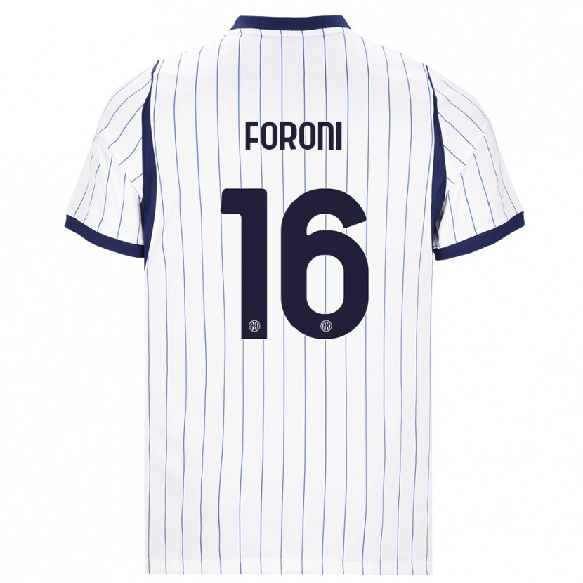 Danxen Heren Alessandro Foroni #16 Wit Marineblauw Uitshirt Uittenue 2026/27 T-Shirt België