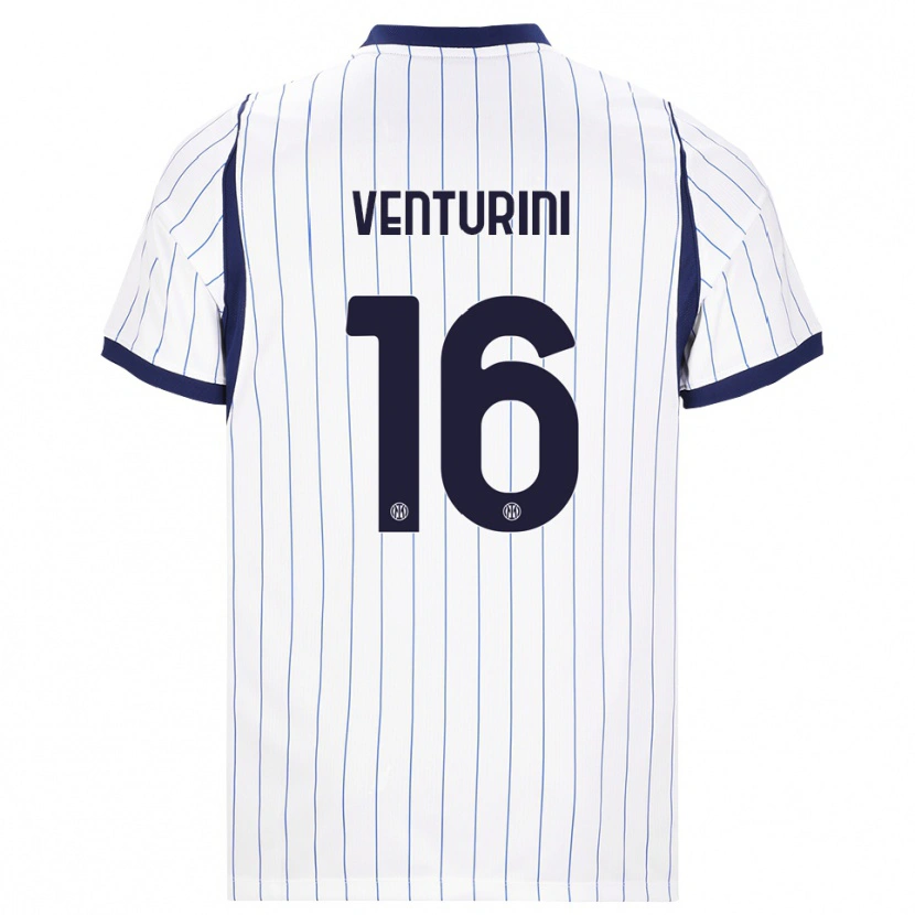 Danxen Heren Matteo Venturini #16 Wit Marineblauw Uitshirt Uittenue 2026/27 T-Shirt België