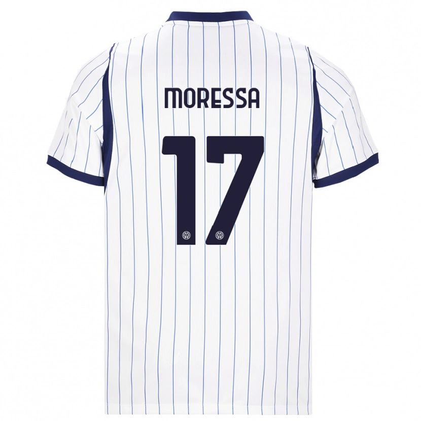 Danxen Heren Kevin Moressa #17 Wit Marineblauw Uitshirt Uittenue 2026/27 T-Shirt België