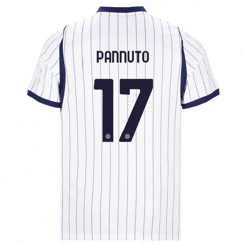 Danxen Heren Mattia Pannuto #17 Wit Marineblauw Uitshirt Uittenue 2026/27 T-Shirt België