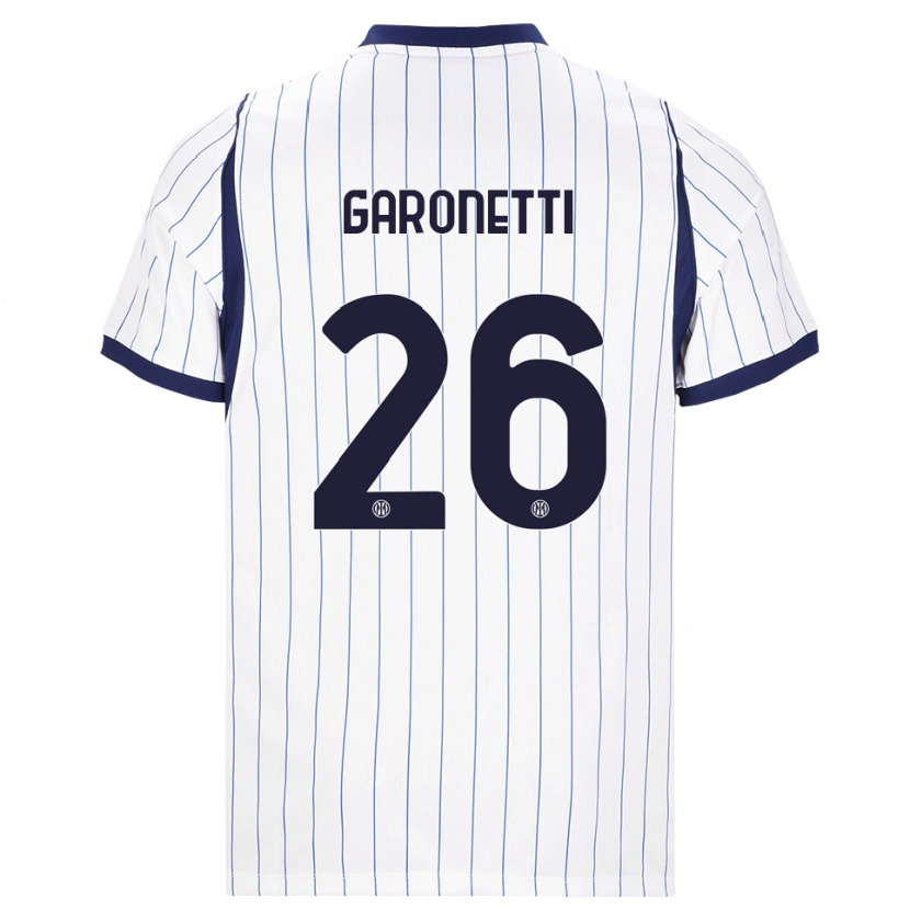 Danxen Heren Gabriele Garonetti #26 Wit Marineblauw Uitshirt Uittenue 2026/27 T-Shirt België