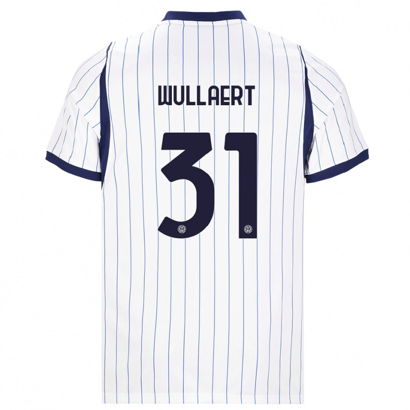 Danxen Heren Tessa Wullaert #31 Wit Marineblauw Uitshirt Uittenue 2026/27 T-Shirt België