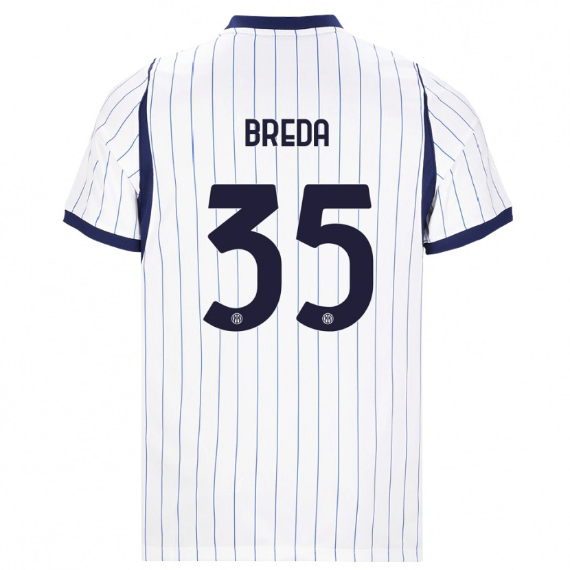 Danxen Heren Cristian Breda #35 Wit Marineblauw Uitshirt Uittenue 2026/27 T-Shirt België