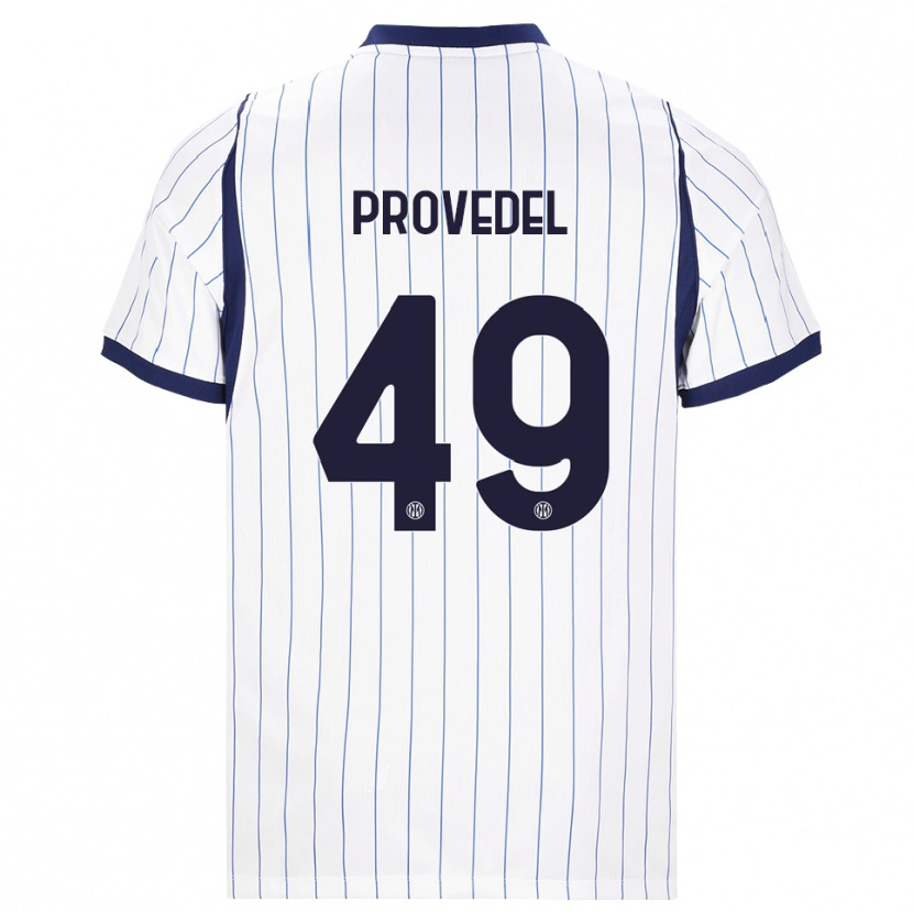Danxen Heren Ivan Provedel #49 Wit Marineblauw Uitshirt Uittenue 2026/27 T-Shirt België