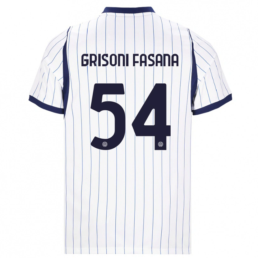 Danxen Heren Marco Grisoni Fasana #54 Wit Marineblauw Uitshirt Uittenue 2026/27 T-Shirt België