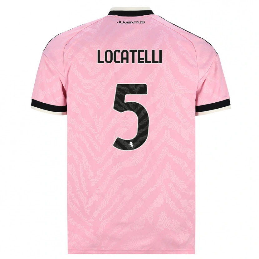Danxen Heren Manuel Locatelli #5 Roze Zwart Uitshirt Uittenue 2026/27 T-Shirt België