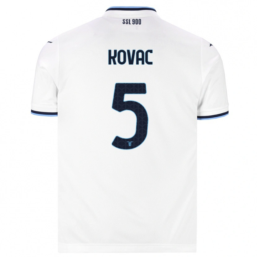Danxen Heren Blaz Kovac #5 Wit Marineblauw Uitshirt Uittenue 2026/27 T-Shirt België
