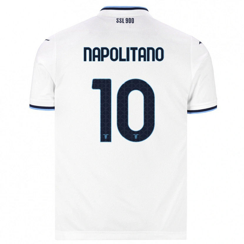 Danxen Heren Luca Napolitano #10 Wit Marineblauw Uitshirt Uittenue 2026/27 T-Shirt België