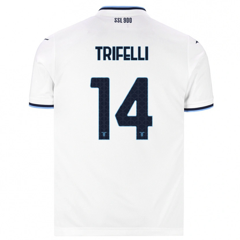 Danxen Heren Cristiano Trifelli #14 Wit Marineblauw Uitshirt Uittenue 2026/27 T-Shirt België