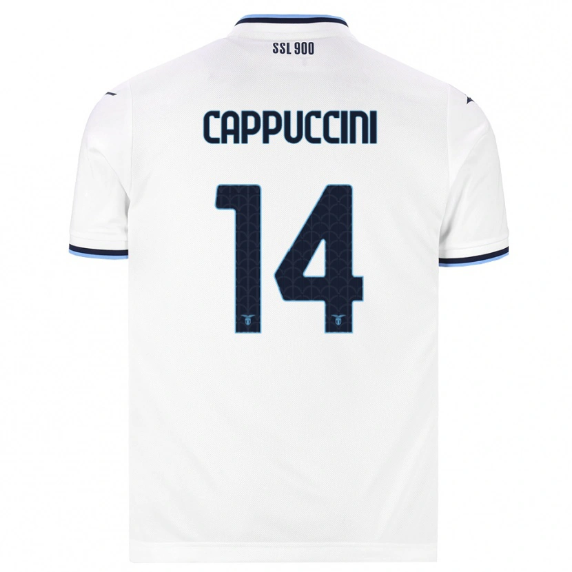 Danxen Heren Samuele Cappuccini #14 Wit Marineblauw Uitshirt Uittenue 2026/27 T-Shirt België