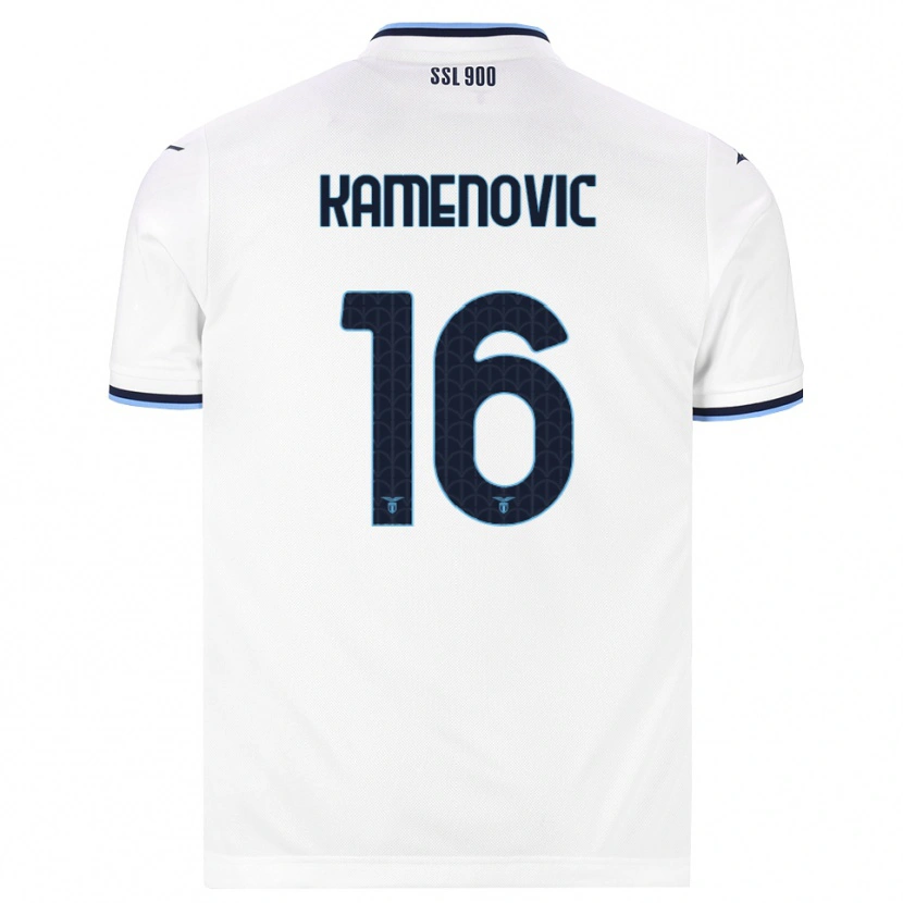 Danxen Heren Dimitrije Kamenovic #16 Wit Marineblauw Uitshirt Uittenue 2026/27 T-Shirt België