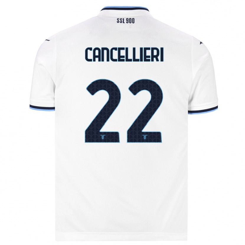 Danxen Heren Matteo Cancellieri #22 Wit Marineblauw Uitshirt Uittenue 2026/27 T-Shirt België
