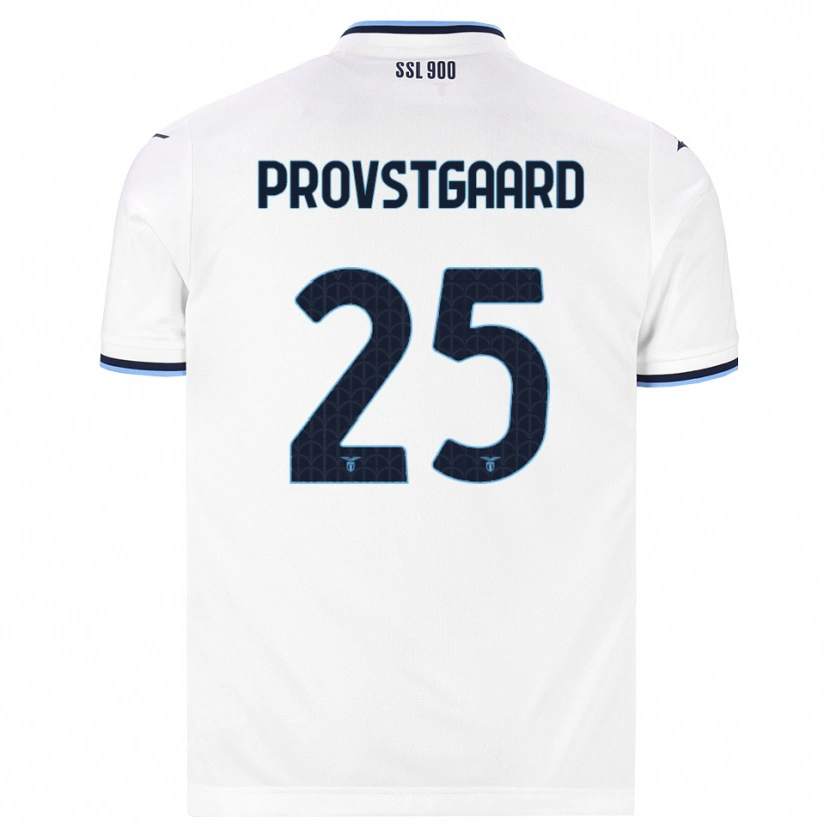 Danxen Heren Oliver Provstgaard #25 Wit Marineblauw Uitshirt Uittenue 2026/27 T-Shirt België
