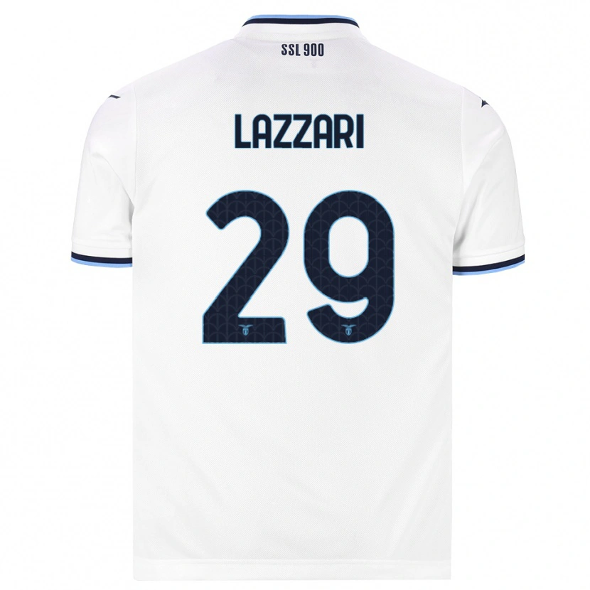 Danxen Heren Manuel Lazzari #29 Wit Marineblauw Uitshirt Uittenue 2026/27 T-Shirt België