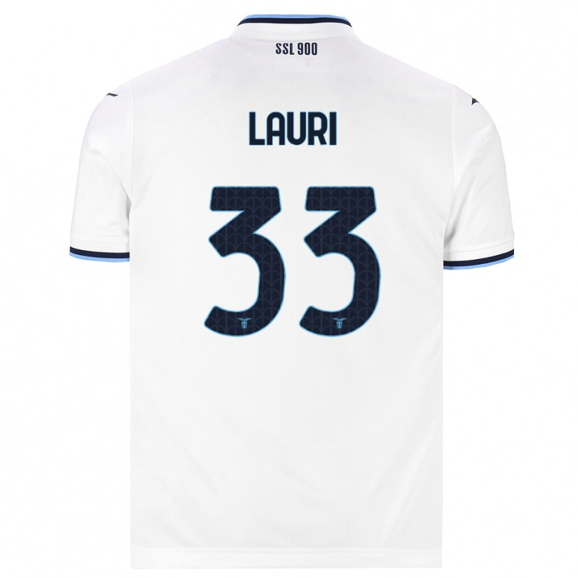 Danxen Heren Giacomo Lauri #33 Wit Marineblauw Uitshirt Uittenue 2026/27 T-Shirt België