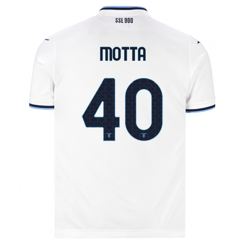 Danxen Heren Edoardo Motta #40 Wit Marineblauw Uitshirt Uittenue 2026/27 T-Shirt België