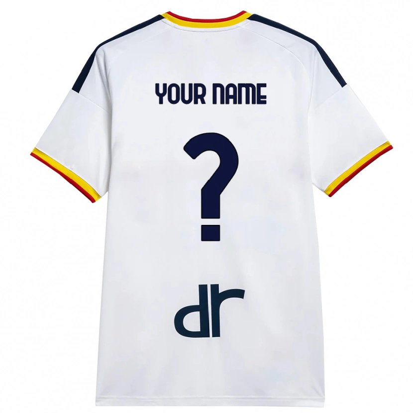 Danxen Heren Uw Naam #0 Wit Geel Rood Uitshirt Uittenue 2026/27 T-Shirt België