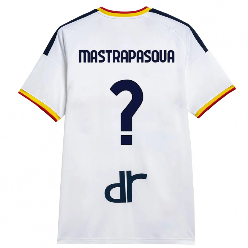 Danxen Heren Tommaso Mastrapasqua #0 Wit Geel Rood Uitshirt Uittenue 2026/27 T-Shirt België