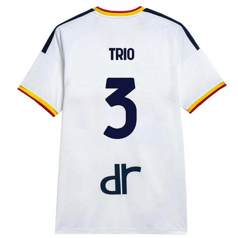 Danxen Heren Stefano Trio #3 Wit Geel Rood Uitshirt Uittenue 2026/27 T-Shirt België