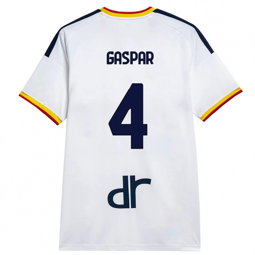 Danxen Heren Kialonda Gaspar #4 Wit Geel Rood Uitshirt Uittenue 2026/27 T-Shirt België