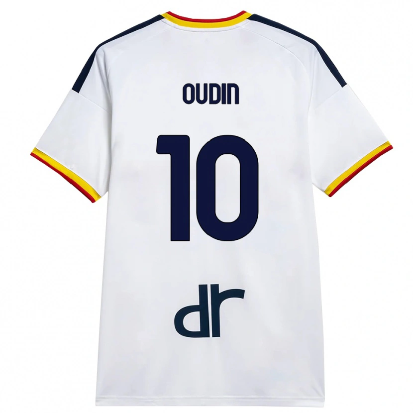 Danxen Heren Rémi Oudin #10 Wit Geel Rood Uitshirt Uittenue 2026/27 T-Shirt België