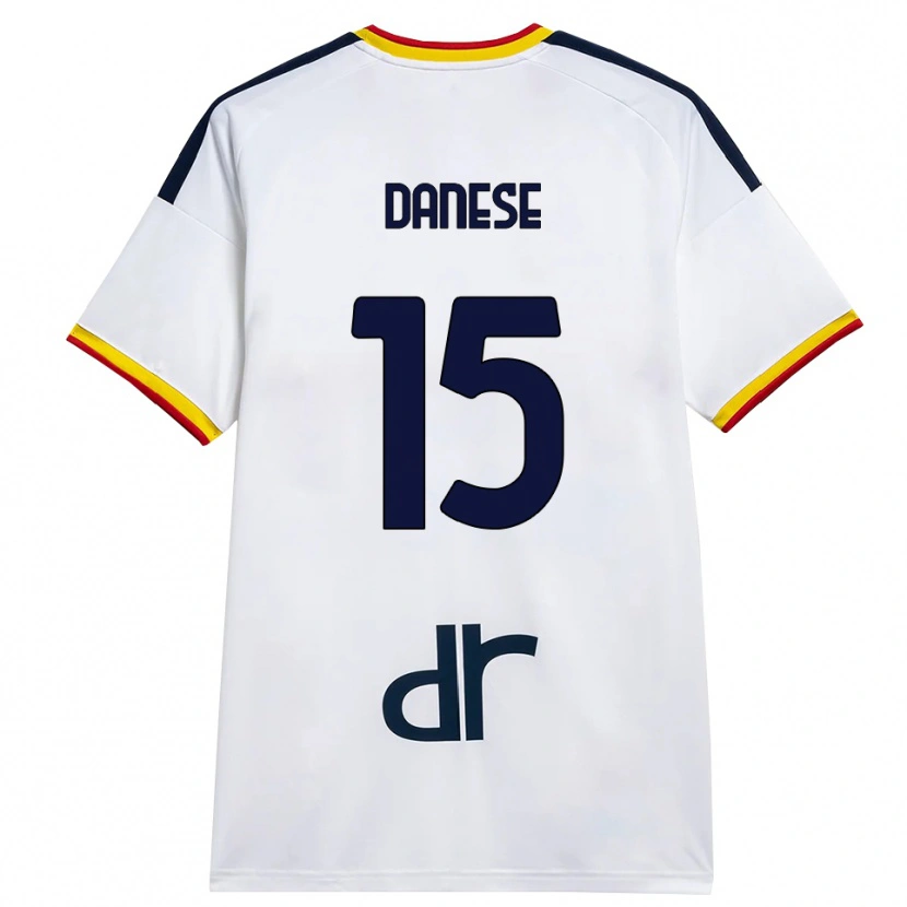 Danxen Heren Tommaso Danese #15 Wit Geel Rood Uitshirt Uittenue 2026/27 T-Shirt België