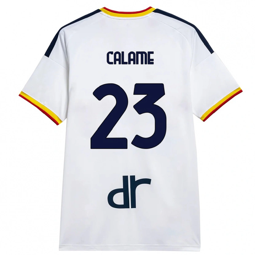 Danxen Heren Marouane Calame #23 Wit Geel Rood Uitshirt Uittenue 2026/27 T-Shirt België