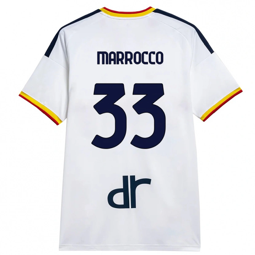 Danxen Heren Iacopo Marrocco #33 Wit Geel Rood Uitshirt Uittenue 2026/27 T-Shirt België
