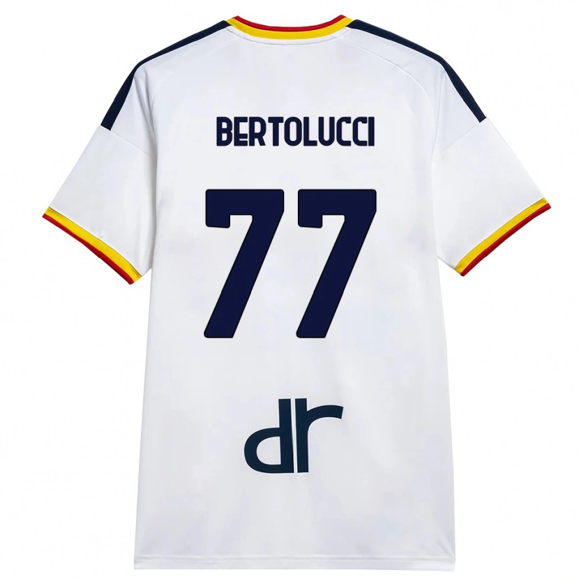 Danxen Heren Sandro Bertolucci #77 Wit Geel Rood Uitshirt Uittenue 2026/27 T-Shirt België