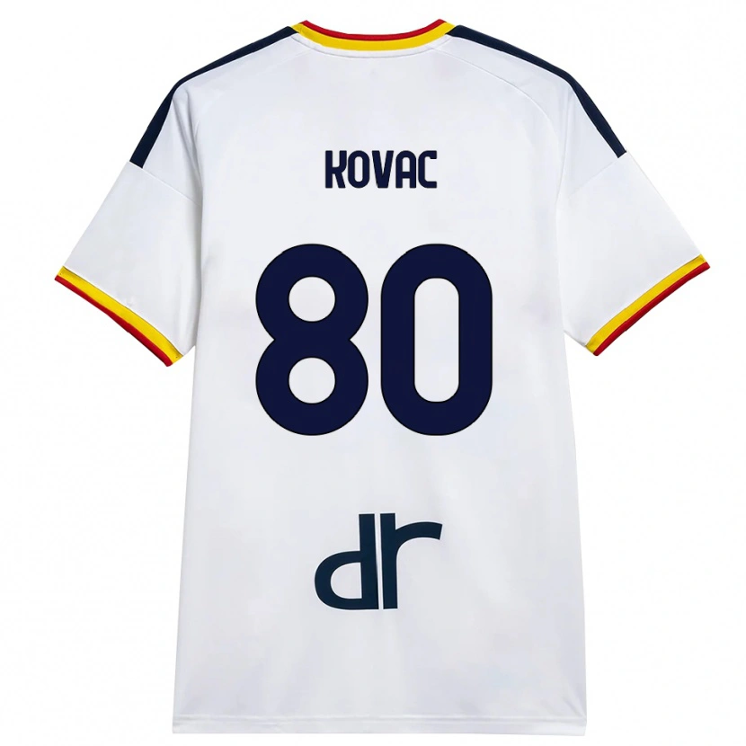 Danxen Heren Niko Kovač #80 Wit Geel Rood Uitshirt Uittenue 2026/27 T-Shirt België
