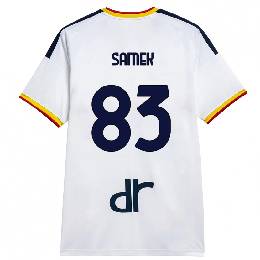 Danxen Heren Daniel Samek #83 Wit Geel Rood Uitshirt Uittenue 2026/27 T-Shirt België