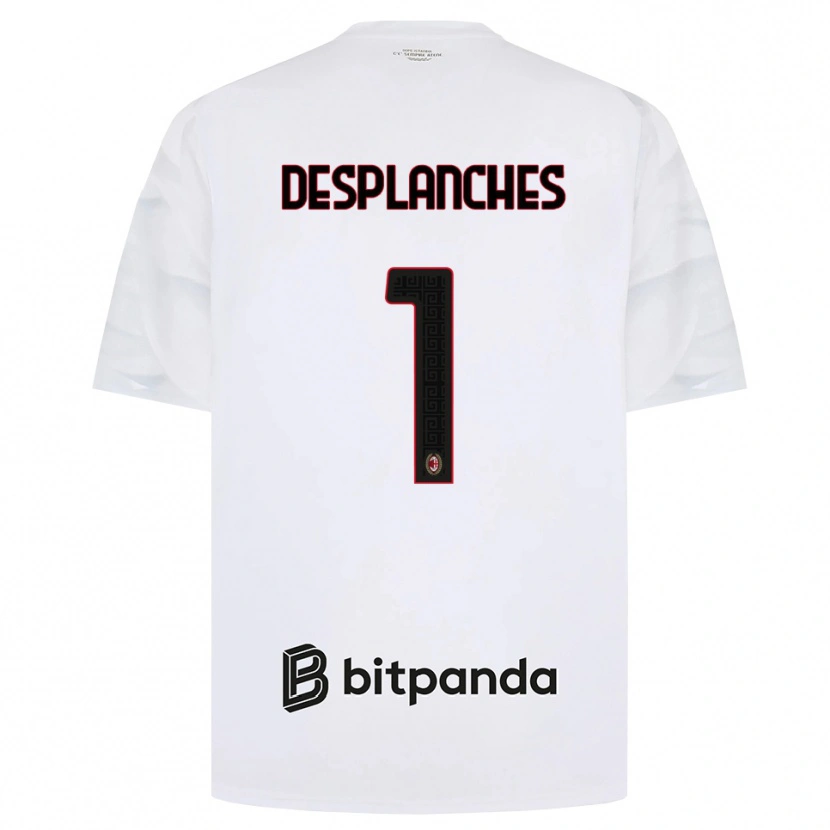 Danxen Heren Sebastiano Desplanches #1 Wit Rood Zwart Uitshirt Uittenue 2026/27 T-Shirt België