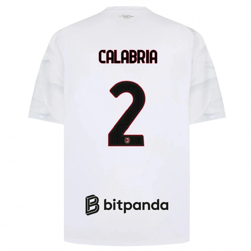 Danxen Heren Davide Calabria #2 Wit Rood Zwart Uitshirt Uittenue 2026/27 T-Shirt België