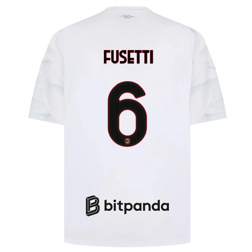 Danxen Heren Laura Fusetti #6 Wit Rood Zwart Uitshirt Uittenue 2026/27 T-Shirt België