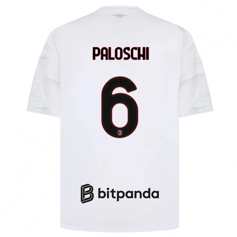 Danxen Heren Dorian Paloschi #6 Wit Rood Zwart Uitshirt Uittenue 2026/27 T-Shirt België