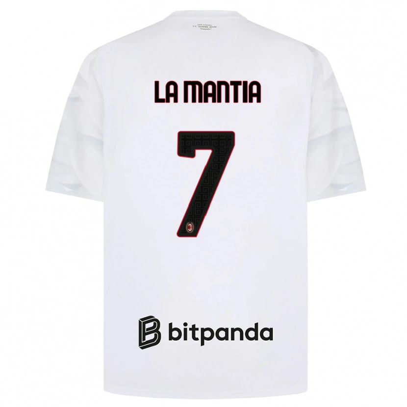 Danxen Heren Simon La Mantia #7 Wit Rood Zwart Uitshirt Uittenue 2026/27 T-Shirt België