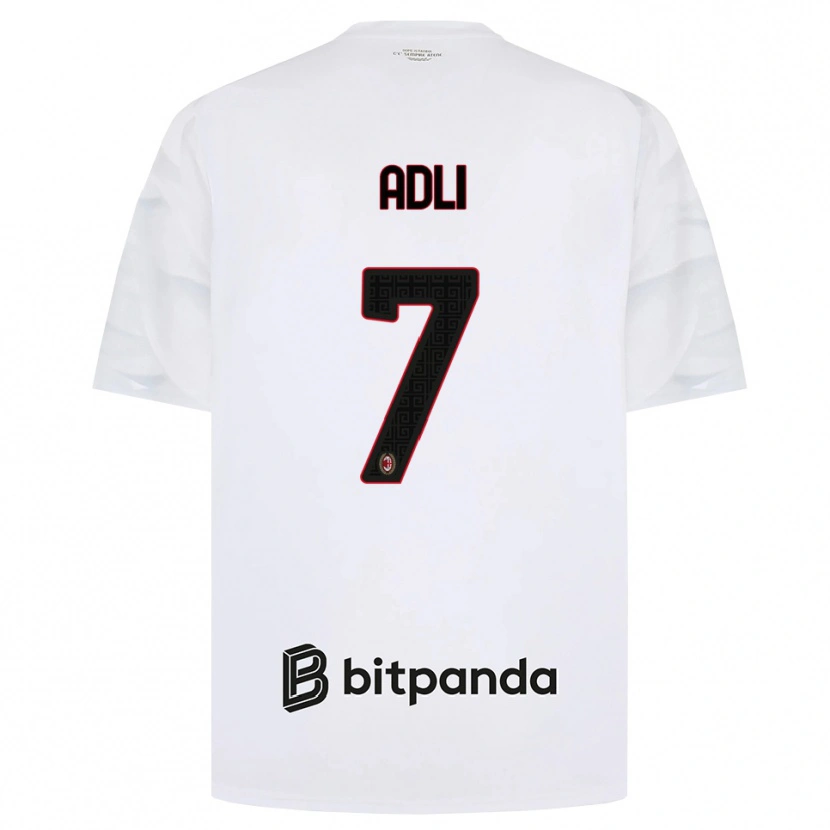 Danxen Heren Yacine Adli #7 Wit Rood Zwart Uitshirt Uittenue 2026/27 T-Shirt België