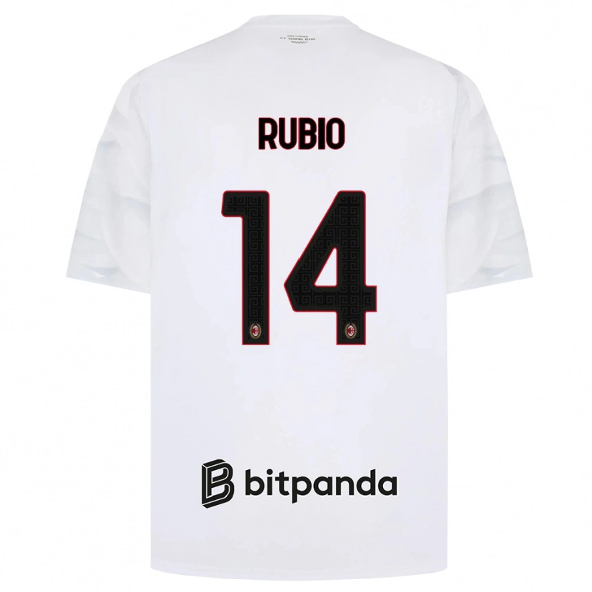 Danxen Heren Silvia Rubio #14 Wit Rood Zwart Uitshirt Uittenue 2026/27 T-Shirt België