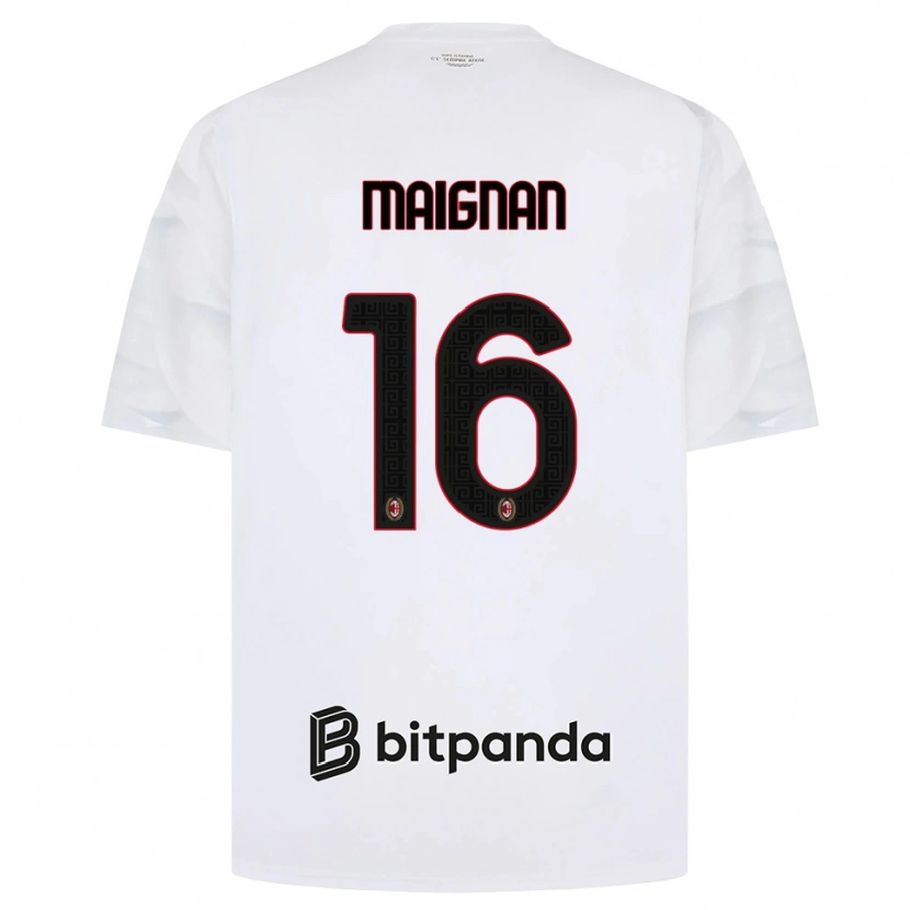 Danxen Heren Mike Maignan #16 Wit Rood Zwart Uitshirt Uittenue 2026/27 T-Shirt België