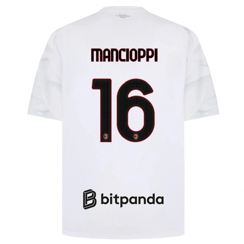 Danxen Heren Tommaso Mancioppi #16 Wit Rood Zwart Uitshirt Uittenue 2026/27 T-Shirt België