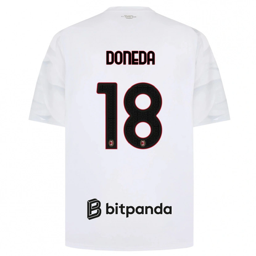 Danxen Heren Paolo Doneda #18 Wit Rood Zwart Uitshirt Uittenue 2026/27 T-Shirt België