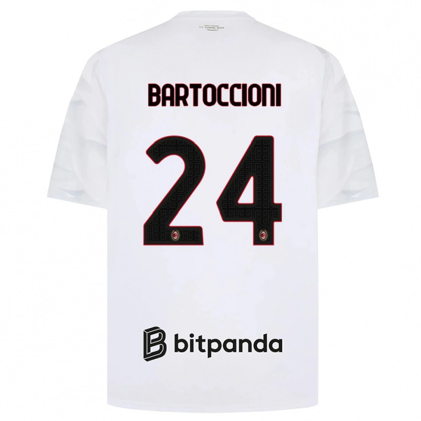 Danxen Heren Andrea Bartoccioni #24 Wit Rood Zwart Uitshirt Uittenue 2026/27 T-Shirt België