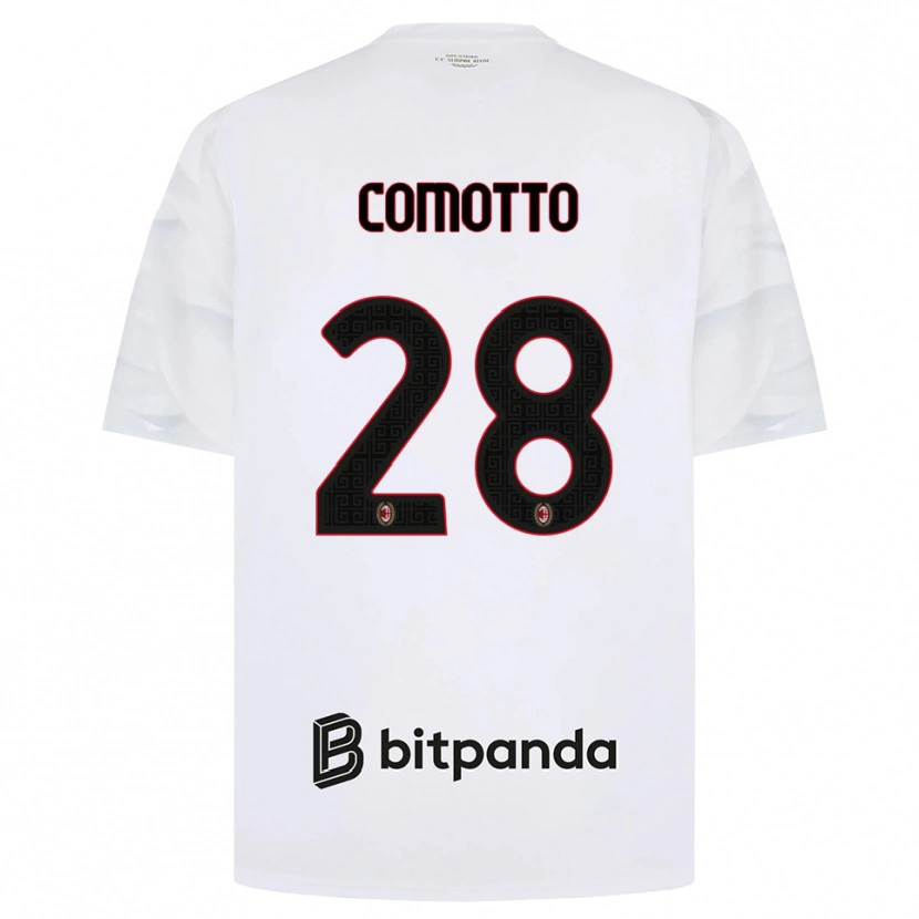 Danxen Heren Christian Comotto #28 Wit Rood Zwart Uitshirt Uittenue 2026/27 T-Shirt België