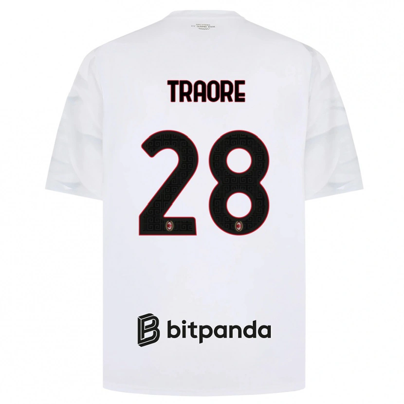 Danxen Heren Chaka Traore #28 Wit Rood Zwart Uitshirt Uittenue 2026/27 T-Shirt België